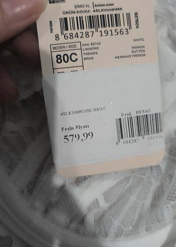 Beyaz Nakışlı Bohem Parisli Sütyen - Görsel 3