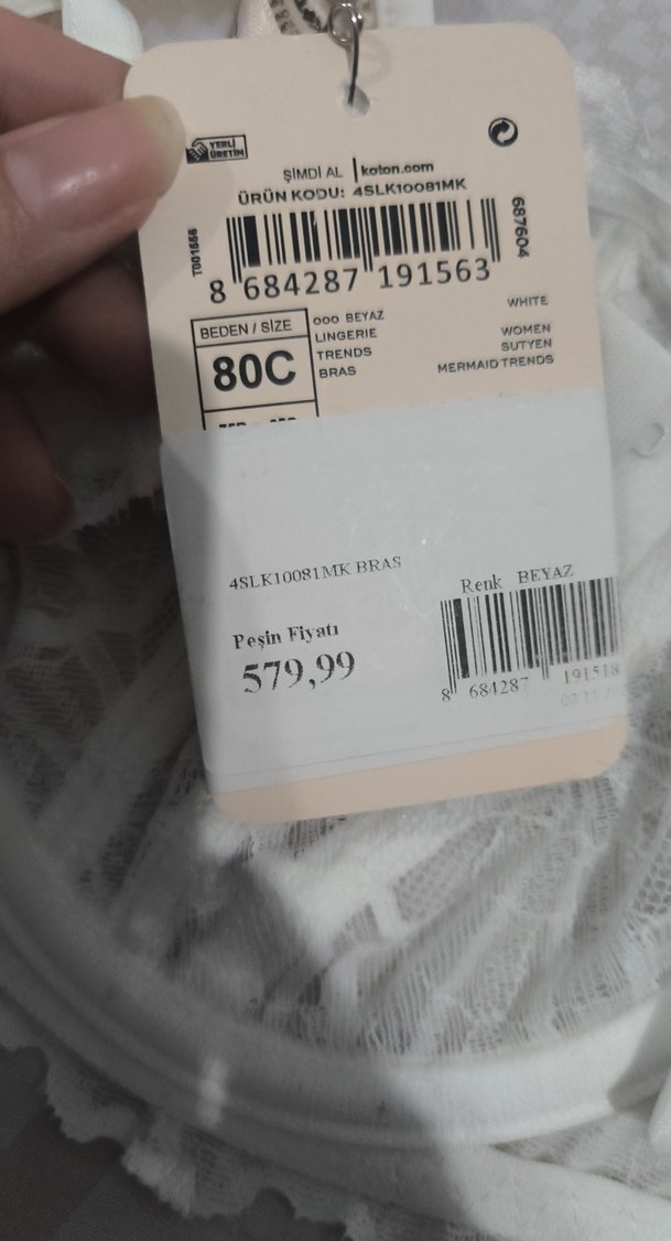 Beyaz Nakışlı Bohem Parisli Sütyen - Görsel 3