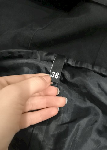 Düğmeli Siyah Uzun Kadın Goth Kaban - Görsel 3