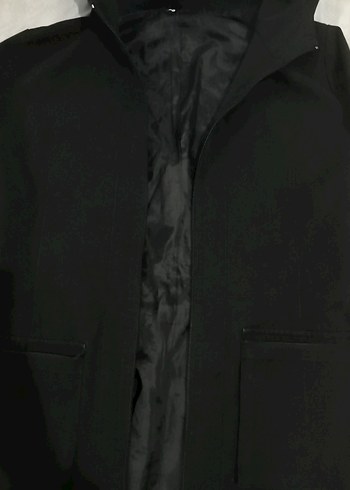 Düğmeli Siyah Uzun Kadın Goth Kaban - Görsel 2