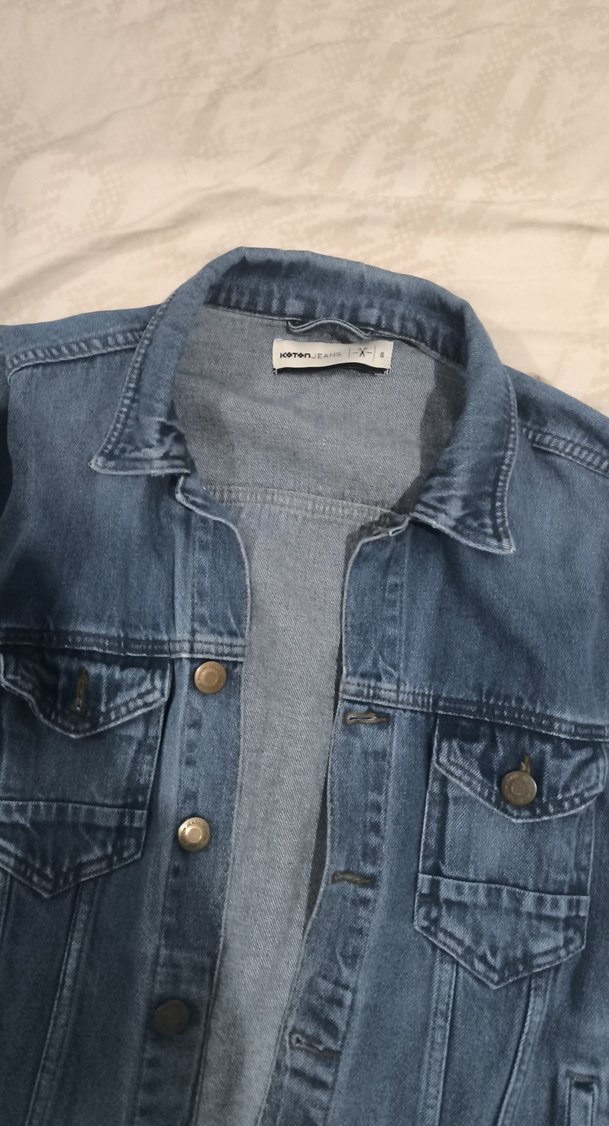 Düğmeli Kadın Kot Ceket - Görsel 2