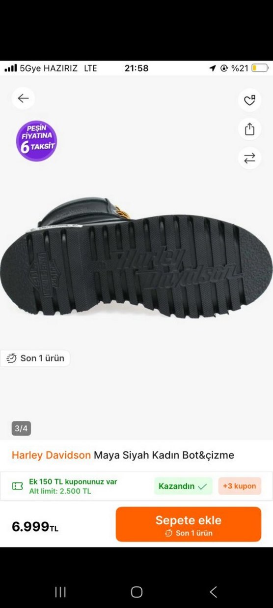 Harley Davidson Siyah Kadın Biker Bot - Görsel 2