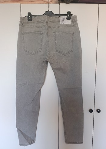 Dior Gri Erkek Denim Bol Kesim Jean Pantolon