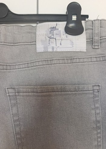 36 Beden gri Renk Gri Erkek Denim Bol Kesim Jean Pantolon