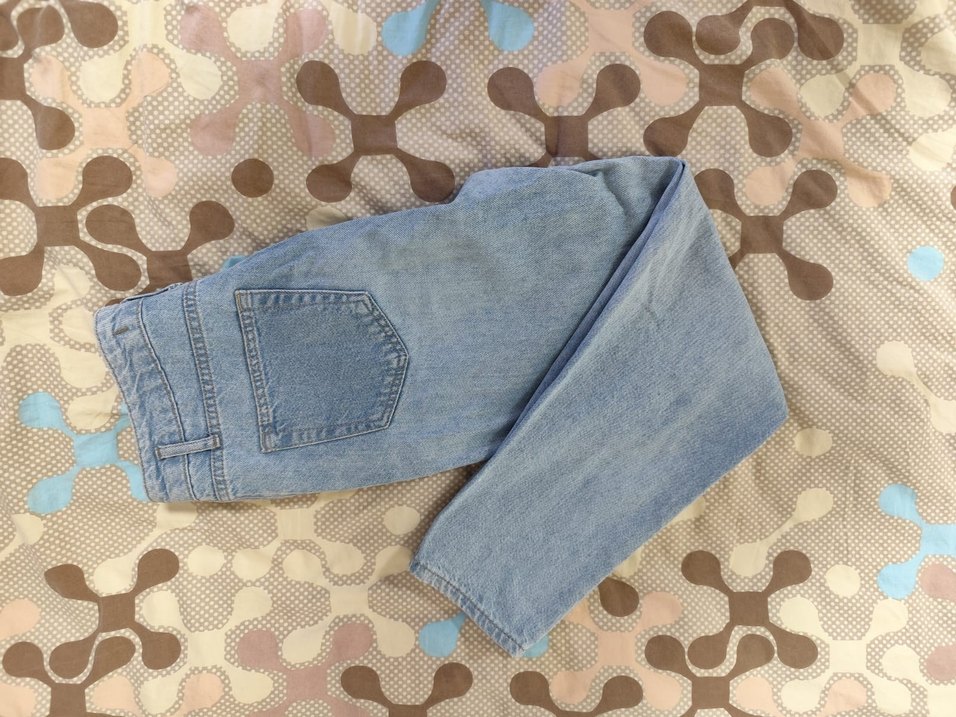 Kadın Bej Bağcıklı Bağlama Desenli Jean - Görsel 2