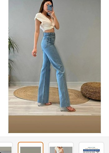 Mavi Normal Boy Regular Fit Kadın Kot Pantolon - Görsel 4