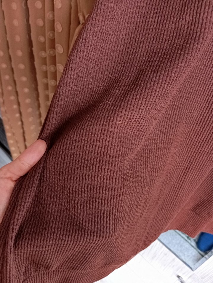 Kadın Kahverengi Uzun Kollu Triko Tunik - Görsel 3