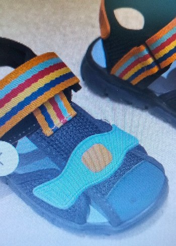 Çok Renkli Erkek Çocuk Sandalet Velcro Bantlı - Görsel 4