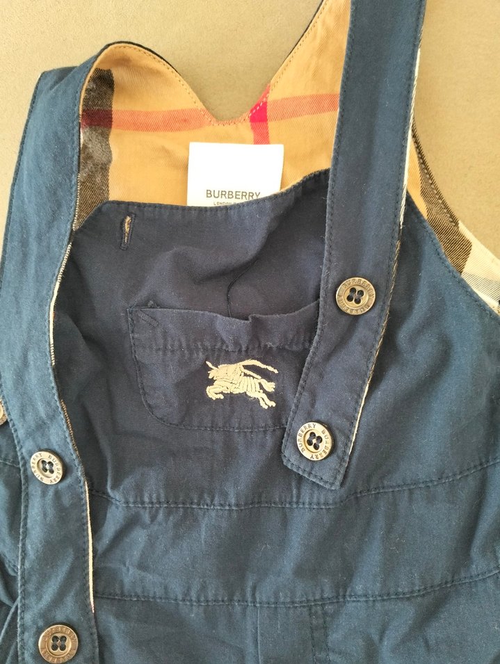 Erkek Çocuk Lacivert Denim Askılı Tulum - Görsel 2