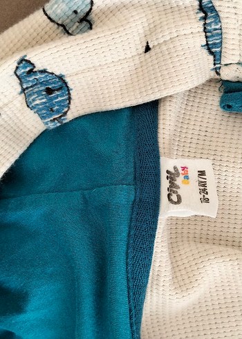 Kapüşonlu Düğmeli Bebek Erkek Hırka - Görsel 3