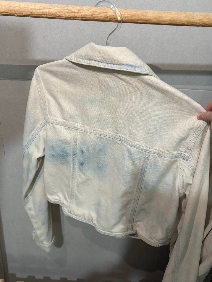 Bej Düğmeli Kadın Denim Ceket - Görsel 3