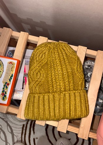 Kadın Bohem Örgü Bere - Haki - Görsel 2