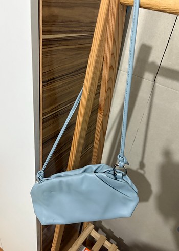 Pastel Mavi Deri Kadın Çanta - Görsel 2