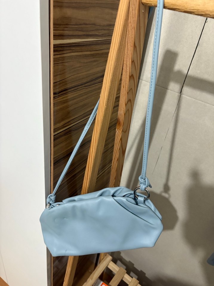 Pastel Mavi Deri Kadın Çanta - Görsel 2