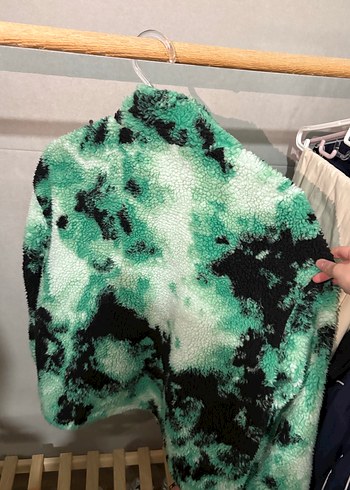 Yeşil  Peluş Ceket - Görsel 3