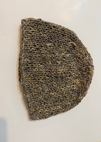 Bej Gri Örgü Kadın Bere - Görsel 2