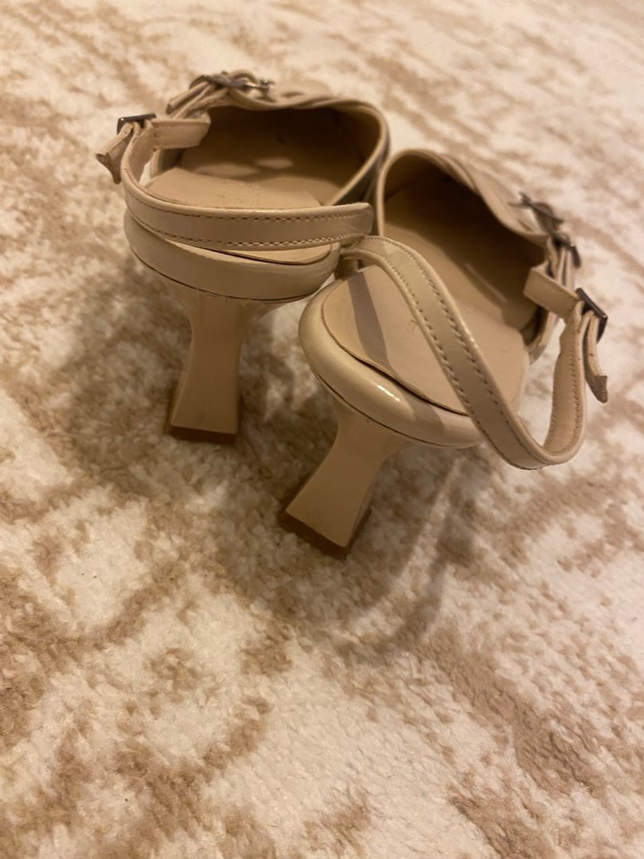 Bej Stiletto Topuklu Kadın  ayakkabı - Görsel 2