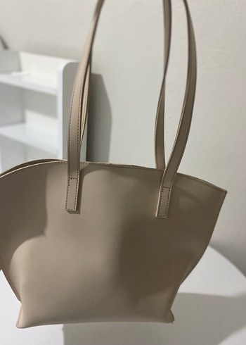 Bej Deri Kadın el / kol çantası - Görsel 2