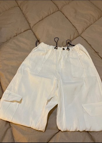 Pamuk Kumaşlı Bol Kesim Midi Kadın Pantolon - Görsel 2