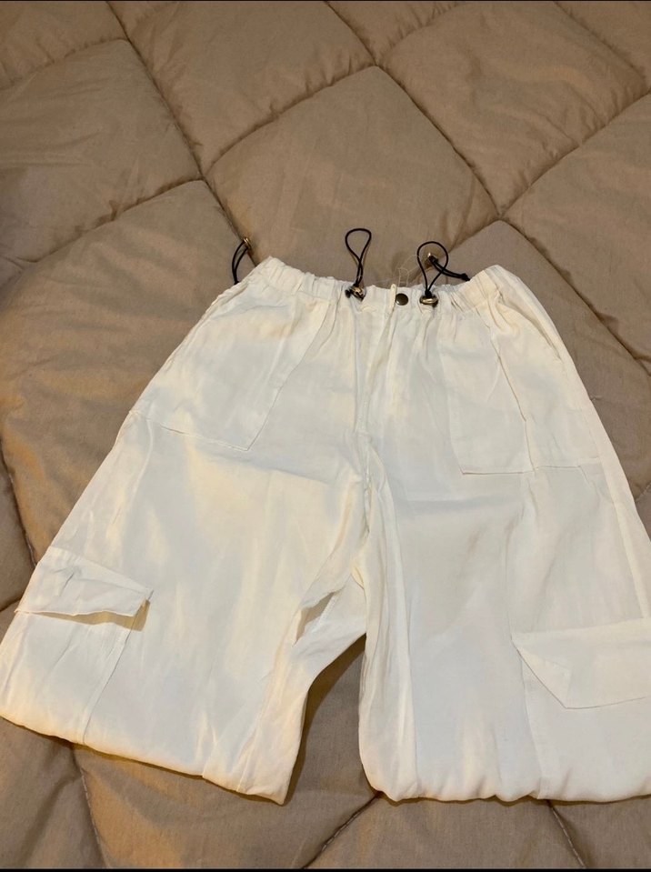 Pamuk Kumaşlı Bol Kesim Midi Kadın Pantolon - Görsel 2