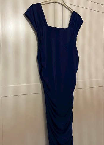 Lacivert elbise - Görsel 2