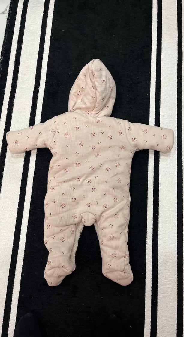 Düğmeli Pembe Bebek Tulumu - Görsel 3