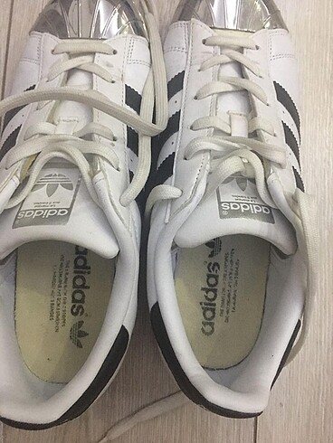 39 Beden beyaz Renk Adidas Superstar Metal Toe