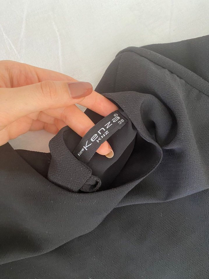 Siyah Drapeli Uzun Hamile Eteği - Görsel 4