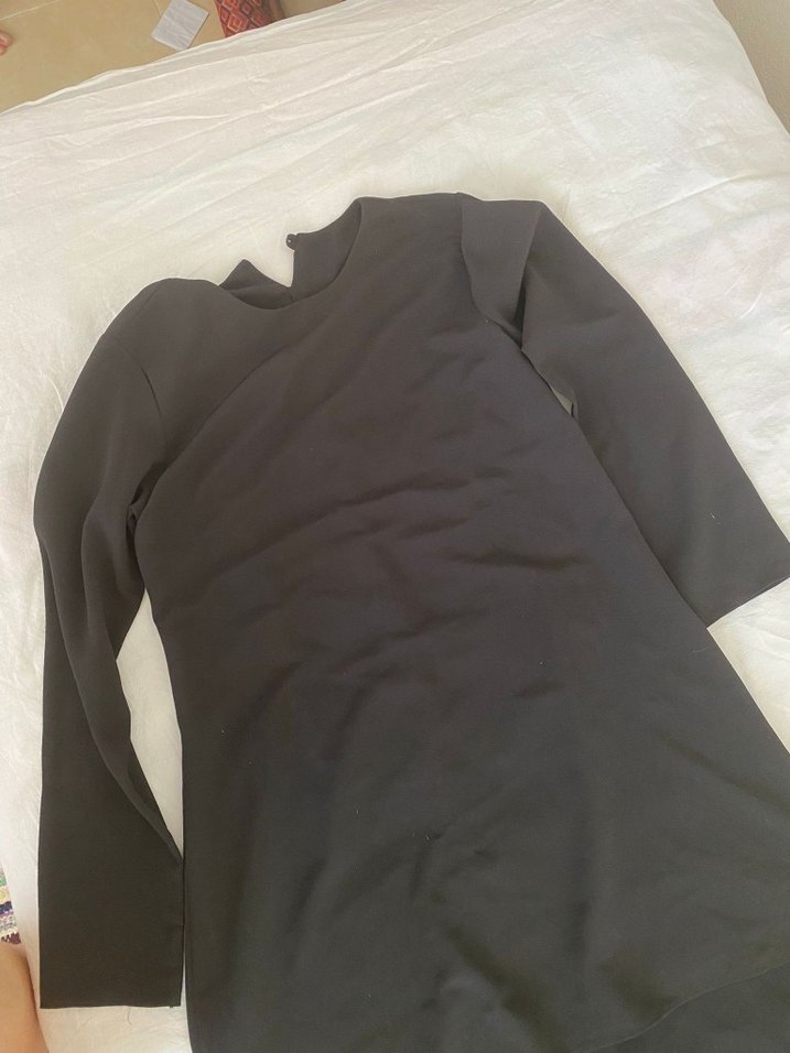 Siyah Drapeli Uzun Hamile Eteği - Görsel 3