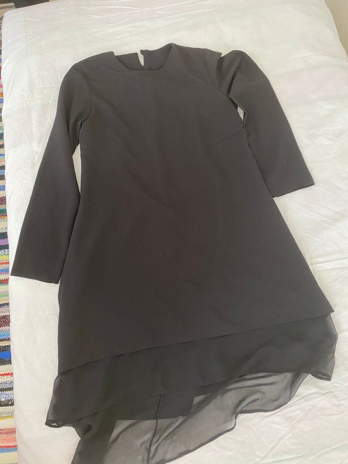 Siyah Drapeli Uzun Hamile Eteği - Görsel 2