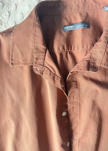 Düğmeli Kısa Kollu Kadın Gömlek - Görsel 2