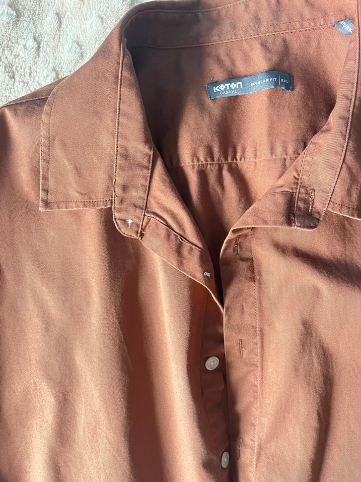 Düğmeli Kısa Kollu  Kadın Gömlek - Görsel 2