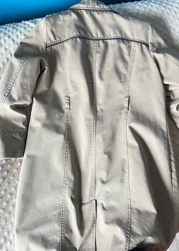 Bej Kadın Midi Trençkot Düğmeli - Görsel 5