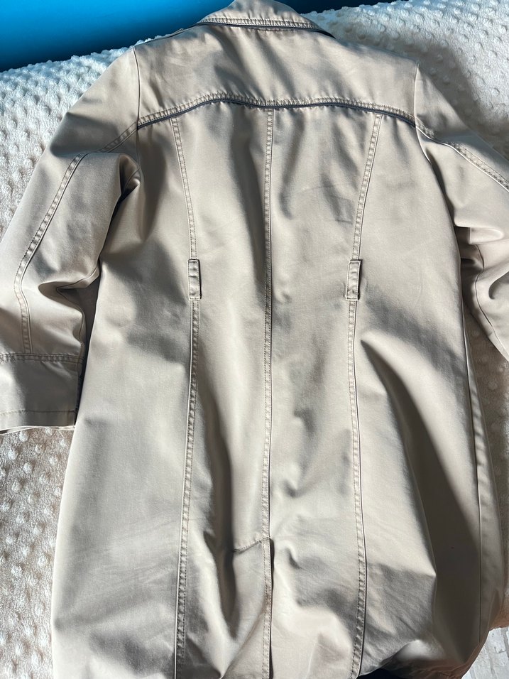 Bej Kadın Midi Trençkot Düğmeli - Görsel 5