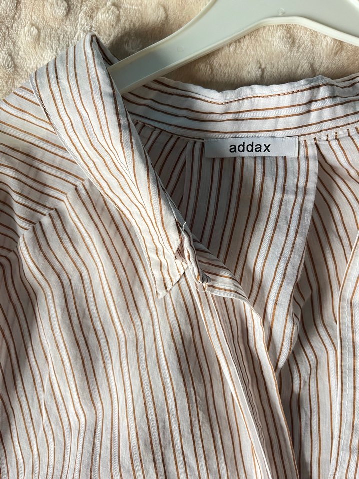 Bej Keten Düğmeli Kadın Gömlek kolunu ütüyle yaktım - Görsel 2