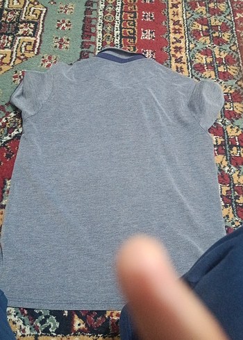 Gri Erkek Polo Tişört Düğmeli Yaka - Görsel 2