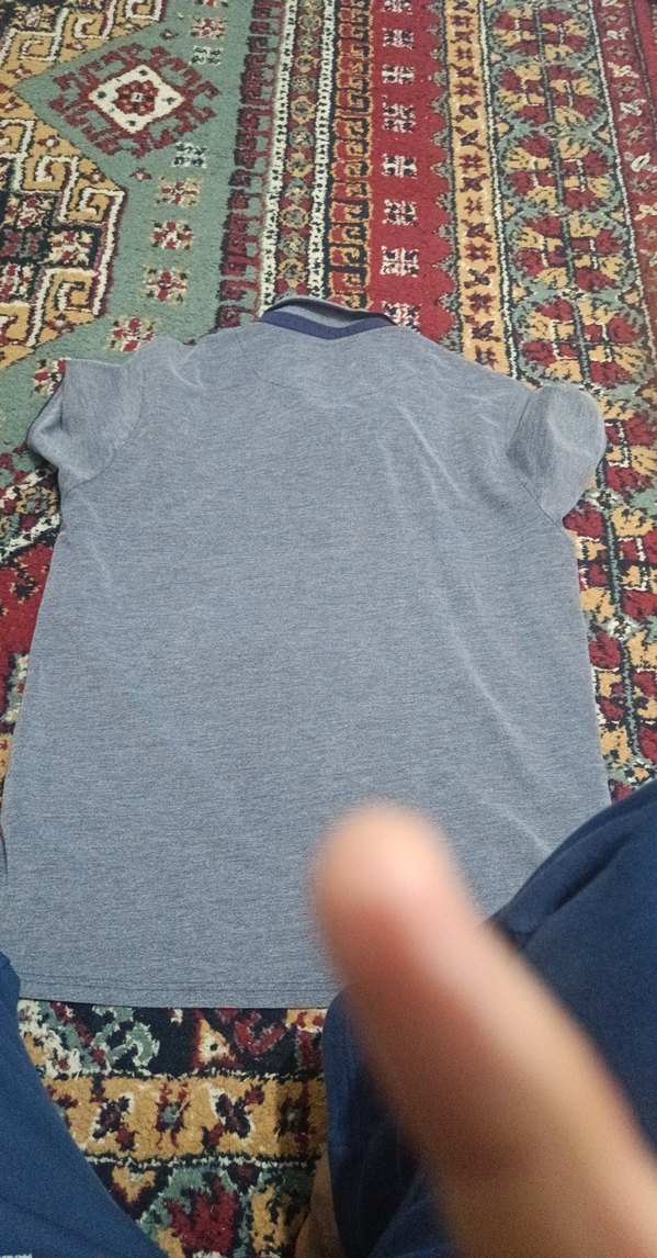 Gri Erkek Polo Tişört Düğmeli Yaka - Görsel 2