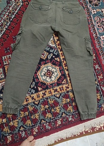 yeşil  Baskılı Erkek Pantolon Velcro Detaylı - Görsel 3