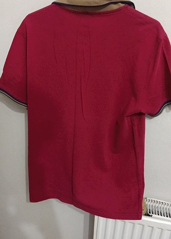 Koyu Kırmızı Düğmeli Erkek Polo Tişört - Görsel 4