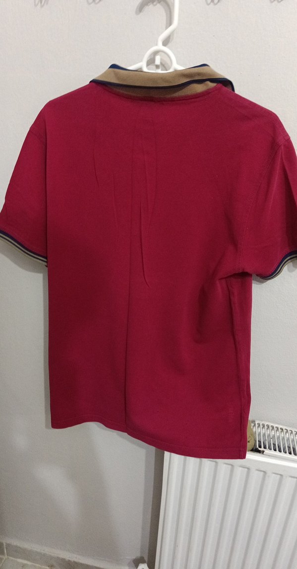 Koyu Kırmızı Düğmeli Erkek Polo Tişört - Görsel 4