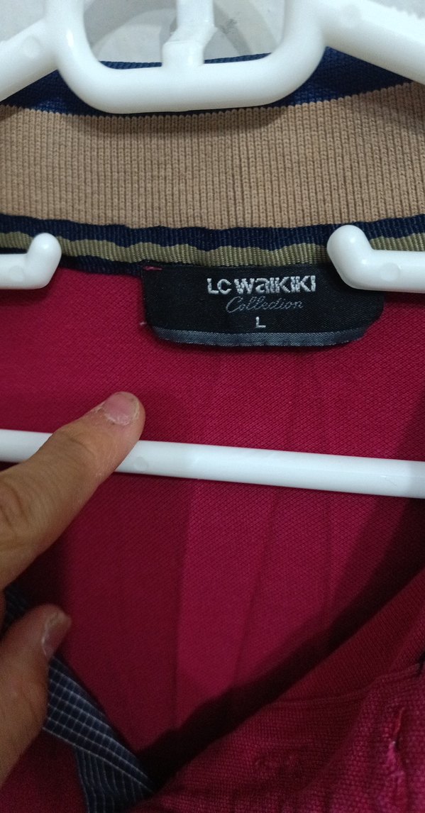 Koyu Kırmızı Düğmeli Erkek Polo Tişört - Görsel 3