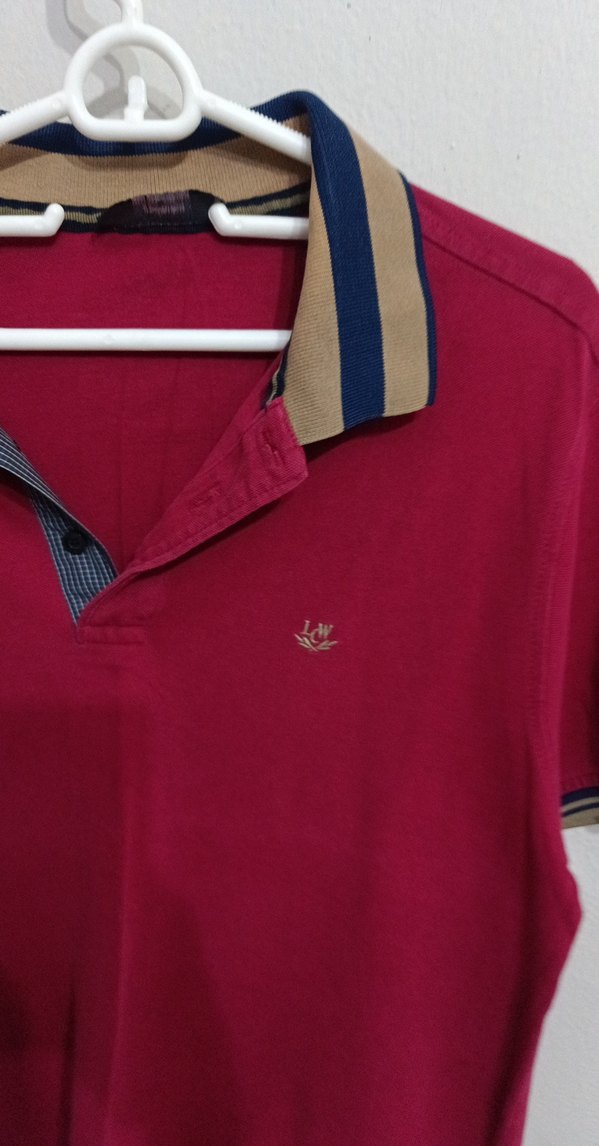 Koyu Kırmızı Düğmeli Erkek Polo Tişört - Görsel 2