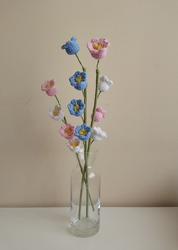 Pastel Renkli Örgü Çiçek - Görsel 3