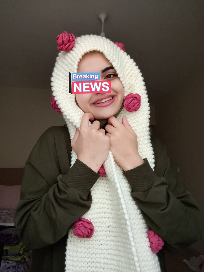 Pinterest güllü örgü atkı - Görsel 3