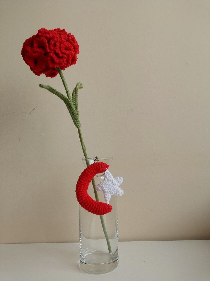 Karanfil ve Örgü Ay Yıldız Anahtarlık seti - Görsel 2