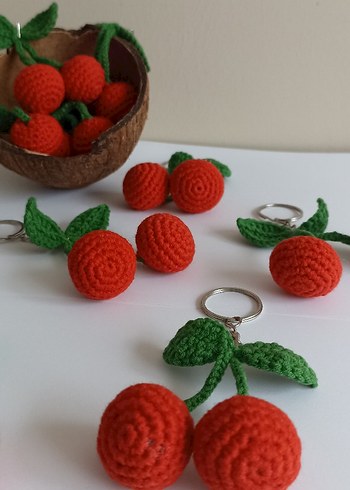 El Örgüsü Kiraz Anahtarlık - Görsel 2