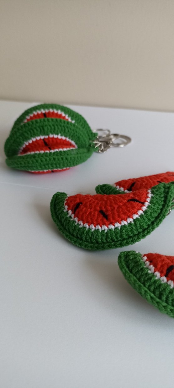 Örgü Karpuz Anahtarlık - Görsel 4