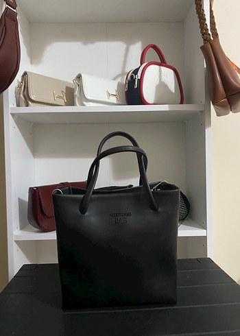 Diğer Siyah Deri Minimalist Kadın Çanta