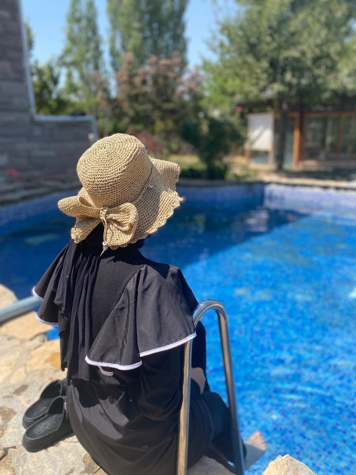 Sarı Örgü Bohem Şapka - Görsel 3