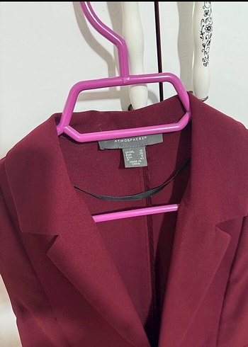 Bordo Kemerli Midi Kadın Yelek - Görsel 2